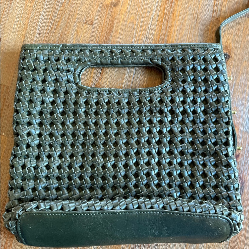 Bembien Woven Nell Green Leather Bag